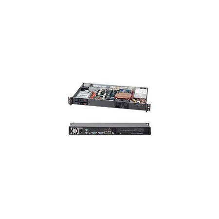 Supermicro Supermicro SC510T-200B Chassis - 1U - Rack-mountable - 2 Bays - 200W - Black CSE-510T-200B